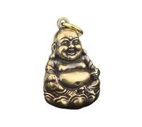 LZTDSBX Collana Spirituale, 1 pz Mini Portachiavi Buddha Che Ride, Portachiavi Scultura Buddha Maitreya in Rame Puro, Auto retrò, in Ottone Massiccio, Ornamento da Appendere