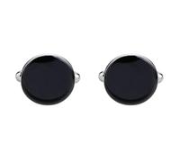 LZTDSBX Gemelli Vuoti 15 Pezzi Colori Classici Bianco e Nero Go Pezzi degli Scacchi Deisgn Gemelli da Uomo Bottone Rotondo Vuoto(B1131BL)