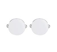 LZTDSBX Gemelli Vuoti 15 Pezzi Colori Classici Bianco e Nero Go Pezzi degli Scacchi Deisgn Gemelli da Uomo Bottone Rotondo Vuoto(B1131WH)