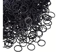 LZTDSBX Mini Elastici 1000 Mini Elastici for Capelli - Elastico Morbido for trecce for Bambini. Nero, Alta Elasticità