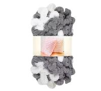 LZTDSBX Polyester Finger Loop Yarn, 2 Balls Puffy Wool Hand Braid Rope Knitting Thick Velvet Rainbow(Color 33)