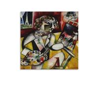 LZTEN Autoritratto con sette dita di Marc Prints Chagall stampe poster su tela pittura ad olio Deco senza cornice 50,8 x 50,8 cm
