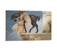 LZTEN Dark Unicorn by Michael Posters Parkes Prints poster su tela da parete dipinti ad olio Deco incorniciato 61 x 91,4 cm