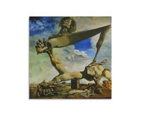 LZTEN Poster con stampa di Dalí, stampa su tela, motivo: costruzione morbida con fagioli bolliti, premonizione della guerra civile, senza cornice, 40,6 x 40,6 cm