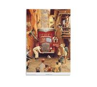 LZTEN Road Block by Norman Prints Rockwell Prints poster su tela da parete dipinti ad olio Deco senza cornice 40,6 x 61 cm