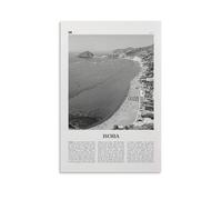 LZTEN Stampa Ischia in bianco e nero, Ischia Wall Art, poster di Ischia, foto di Ischia, decorazione da parete di Ischia, Italia, poster artistico da parete su tela senza cornice, 40,6 x 61 cm