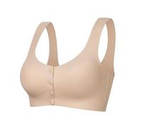 LZTET Reggiseni da Donna con Chiusura Frontale,Reggiseno Push Up Senza Ferretto,Comodo E Confortevole,da Donna,Morbido,Taglie Forti Normali,per Tutti I Giorni(2XL,Beige)