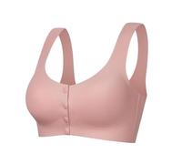 LZTET Reggiseni da Donna con Chiusura Frontale,Reggiseno Push Up Senza Ferretto,Comodo E Confortevole,da Donna,Morbido,Taglie Forti Normali,per Tutti I Giorni(XL,Pink)