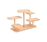 LZVMLNQI Rialzo da tavolo robusto vassoio a più livelli per bambole da collezione figure trucco in legno tinta unita, 29,5 x 13 x 21 cm