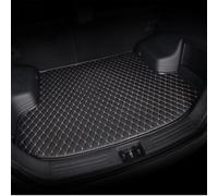 LZWLZW Tappeto Baule Fodera Bagagli per VW Caddy Maxi 2015-2023, Impermeabile Auto Pelle Tappetini Bagagliaio Copri Bagagliaio Auto,Black-Beige