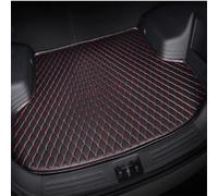 LZWLZW Tappeto Baule Fodera Bagagli per VW Caddy Maxi 2015-2023, Impermeabile Auto Pelle Tappetini Bagagliaio Copri Bagagliaio Auto,Black-Red