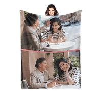 LZXSXZ Coperta Personalizzata, Coperta Personalizzata con Collage di Immagini di Parole, Coperta Fotografica Personalizzata per Adulti, Coperta Personalizzata con Foto per papà, Mamma, Bambini