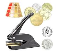 LZXSXZ Timbro con Sigillo in Rilievo con Logo Personalizzato, Timbro in Rilievo Personalizzato per Libri per biblioteche, Il Tuo Testo o Logo per Biglietti da Visita di Libri, inviti di Nozze