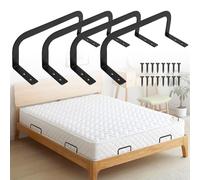 LZYDKH 4 Pezzi Ferma Materasso, Supporto Antiscivolo per Materasso Supporti per Materassi Anti Scivolamento Staffa Stabilizzatori Metallo per Materassi A Vite(Nero)