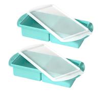 LZYDKH Contenitore per il congelamento della zuppa, 2 pezzi extra large in silicone, 500 ml per congelatore con coperchio, contenitore impilabile per alimenti Meal Prep brodo