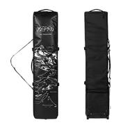 Lzyjck Borsa da Snowboard con Ruote, Borsa Portasci Doppia con Ruote, Estensibile per Tavole O 2 Set, Casco, Giacca E Scarponi per Viaggi in Aereo E su Strada,Nero,155x36x18cm