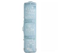 Lzyjck Borsa da Snowboard con Ruote - Borsa portasci Doppia con Ruote per Viaggi Aerei, Lunghezza Regolabile Fino a 190 cm per Scarponi, Guanti, Sci e Accessori,Blu
