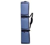 Lzyjck Borsa Portasci con Ruote, Borsa Portasci Doppia con Ruote, 3 Tasche Esterne per Scarponi da Sci, Caschi E Occhiali Borsa Portasnowboard per Viaggi Aerei, per Uno O Due Set di Sci,Blu