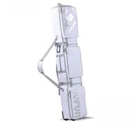 Lzyjck Borsa Portasci con Ruote per Viaggi Aerei, Borsa Porta Snowboard Impermeabile con Rotelle per Il Trasporto, Lo Stoccaggio E Il Trasporto della Tua Attrezzatura da Snowboard/Sci,Bianca