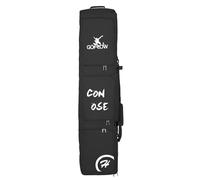 Lzyjck Borsa portasci Doppia con Ruote, Borsa Porta Snowboard Impermeabile con Ruote 3 Tasche Esterne Imbottite per Viaggi Aerei, Estensibile da 160 a 175 cm Adatta per Sci Singoli/2 Set di Sci,Nero