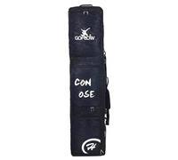 Lzyjck Borsa portasci Doppia con Ruote, Borsa Porta Snowboard Impermeabile con Ruote 3 Tasche Esterne Imbottite per Viaggi Aerei, Estensibile da 160 a 175 cm Adatta per Sci Singoli/2 Set di Sci,Blu