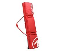 Lzyjck Borsa portasci Doppia con Ruote, Borsa Porta Snowboard Impermeabile con Ruote Estensibile da 165 a 177 cm, 3 Tasche Esterne Imbottite Adatta per Uno Sci o 2 Set di Sci,Rosso