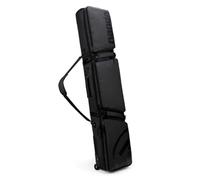 Lzyjck Borsa portasci Doppia con Ruote, Borsa Porta Snowboard Impermeabile con Ruote Estensibile da 165 a 177 cm, 3 Tasche Esterne Imbottite Adatta per Uno Sci o 2 Set di Sci,Nero