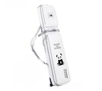 Lzyjck Borsa portasci Impermeabile con Ruote, Doppia Borsa portasnowboard con Ruote per Viaggi Aerei Estensibile da 165 cm a 177 cm, Adatta a Uno o Due Set di Sci,Bianca