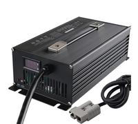 Lzyjck Caricabatterie per Carrelli Elevatori 12V/24V/36V/48V/60V/72V con Display LCD E Spina Anderson da 120 A/175 A Adatto per La Ricarica di Batterie al Piombo,60v 20a Black,120A Anderson