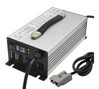 Lzyjck Caricabatterie per Carrelli Elevatori 12V/24V/36V/48V/60V/72V con Display LCD E Spina Anderson da 120 A/175 A Adatto per La Ricarica di Batterie al Piombo,72v 15a Silver,175A Anderson