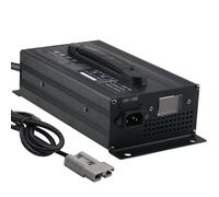 Lzyjck Caricabatterie per Carrelli Elevatori 24V 30A Caricabatterie di Mantenimento con Display LCD E Spina Anderson 120A/175A per La Ricarica di Batterie al Piombo-Acido,Nero,175A Anderson