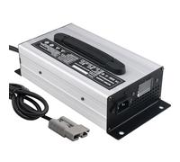 Lzyjck Caricabatterie per Carrelli Elevatori 24V 30A Caricabatterie di Mantenimento con Display LCD E Spina Anderson 120A/175A per La Ricarica di Batterie al Piombo-Acido,Argento,120A Anderson