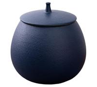 LZYWOD Barattolo per alimenti in ceramica vintage, nero, ermetico, contenitore per tè, coperchio per caramelle, K0P1, compatto