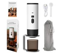 LZYWOD Macchina da caffè espresso portatile da viaggio, mini display per macchine da caffè espresso da 15 bar, con LED elettrico autoriscaldante 3 in 1