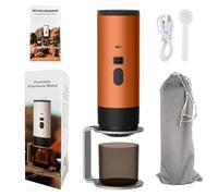 LZYWOD Macchina da caffè espresso portatile da viaggio, mini macchina per caffè espresso da 15 bar LED elettrico auto-riscaldamento con display, 3 in 1