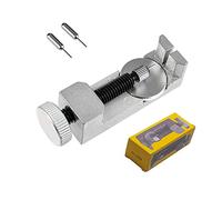 Lzzem - Kit di rimozione maglie in metallo per orologi, con 2 perni supplementari, strumento di riparazione per orologiai, bianco, Classico