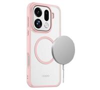 Lzzox Custodia magnetica per Oppo Find X9 Pro, con ricarica wireless compatibile, anti-goccia, opaca, antiurto, morbida, antiurto, cover rigida (rosa, Find X9 Pro)