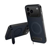 Lzzox Custodia per Honor 600 Pro con supporto magnetico per ricarica wireless e fotocamera, con struttura in carbonio, anti-impronte, copertura posteriore (blu, 600 Pro)