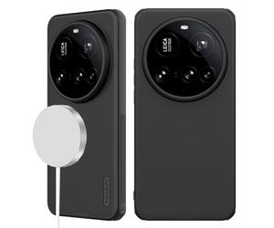 Lzzox Custodia per Xiaomi 15 Ultra compatibile con caricatore wireless Magsafe Magnetico opaco Scudo smerigliato Anti-goccia Crashproof PC Cover posteriore rigida paraurti (nero, 15 Ultra)