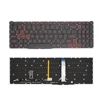 LZZSEOZ Tastiera retroilluminata PT-BR Brasile Spagnolo per Acer per Predator per Helios PH315-55 PH317-56 per Nitro 5 (2022) AN515-58 57 46 AN517-52 53(US Red Word Light)