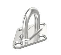 LZZYFPX Gancio a muro con anello di fissaggio, piastra ad occhiello fissa for carichi pesanti, ganci for amaca a forma di U, fibbia for porta del terrazzo, accessori hardware(M5,4Pcs)