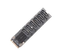 M.2 MKEY PCI-E Riser Card M.2 NVME a SATA3.0 PCIE a 6Gpbsx6-Port Expansion Card ASM1166