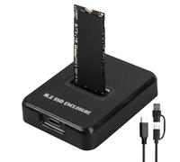 M.2 NVMe & SATA Docking Station, 10Gbps USB 3.2 Gen2 Adattatore per M-Key/B+M Key Dual Protocollo esterno NVMe & NGFF SSD 2230/2242/2260/2280 SSD