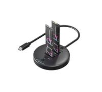 M.2 NVMe SSD Cloner, Dual Bay NVMe SATA SSD Enclosure, ICY BOX 10Gbps M.2 Duplicator Cloner, Supporto Offline Clone, M.2 Docking Station per M Key PCIE NVMeSSD Reader in dimensioni 2230/2242/2260/2280