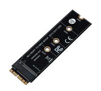 M.2 NVME SSD Convert scheda adattatore per MacBook Air Pro Retina (anno 2013 - 2017), NVME/AHCI SSD Kit aggiornato per A1465 A1466 A1398 A1502 (adattatore nero)
