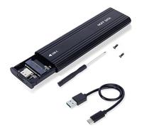 M.2 SATA SSD Gehäuse (NGFF) USB-C 6Gbps, externes SSD Case kompatibel mit M.2 B-Key & M+B-Key 2230/2242/2260/2280, Werkzeugfrei, Aluminium, inkl. USB-C-auf-A Kabel