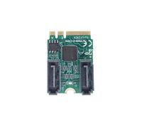 M.2 to 3.0 Adapter Card M.2 E Key to 2 Port 6Gbps SSD Expansion Card for WinXP/Win7/8/10/11 A