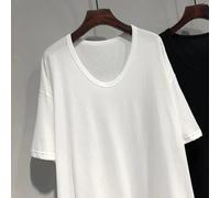 M-3XL Loose Curvo Orlo Coreana Mezza Lunghezza Scollo A V Maniche Pipistrello Da