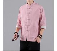 M-5XL Stile Cinese Ttang Abito Mezza Manica Maglia Tradizionale - Forti Uomo