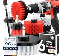 M&A QUALITY® - Set di 6 spazzole per trapano - Spazzole morbide e dure per la pulizia di quasi tutte le superfici - pulizia extra facile - Spazzola per trapano avvitatore a batteria